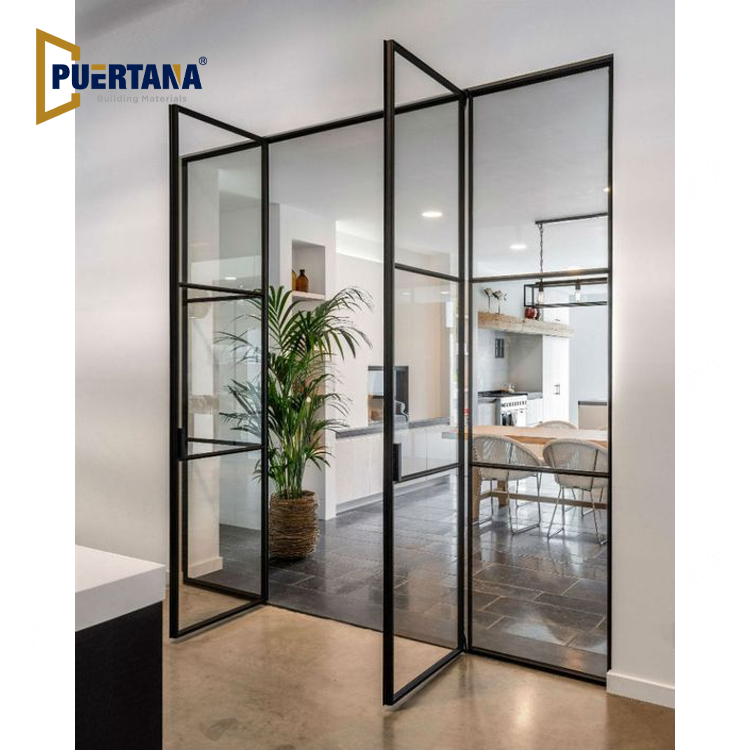 Picture of Interior Aluminum Hinged Door Glass Partition Walls Room Dividers ...